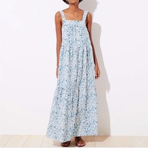 Loft floral tie back beach dress